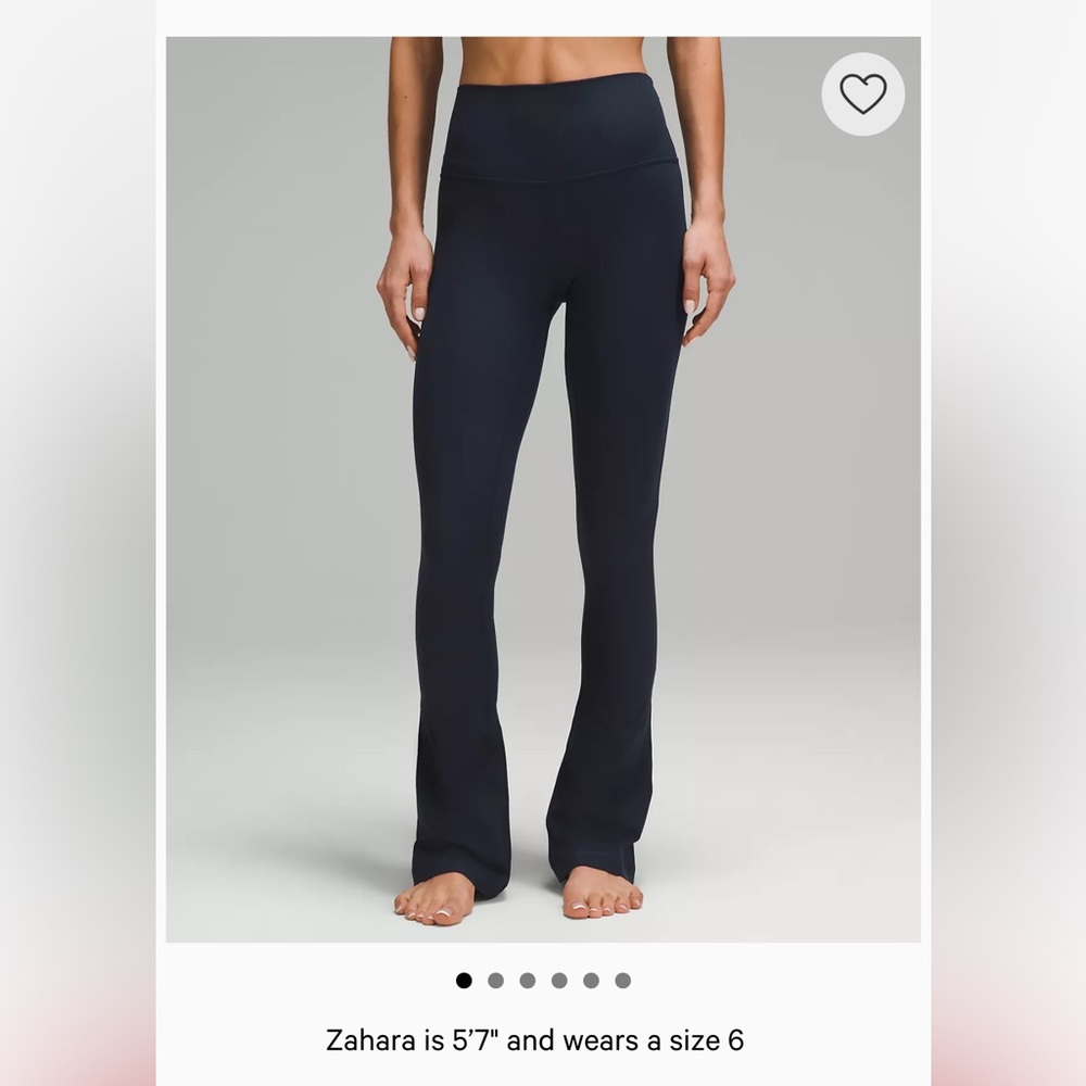 Lululemon brand new (with tags) Align Rib Mini Flaire - X Short. Navy blue